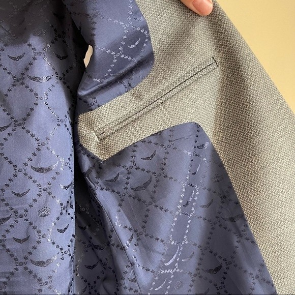 NWT ZADIG&VOLTAIRE amour gray suit jacket wwbl00272 size 34 - Picture 5 of 11